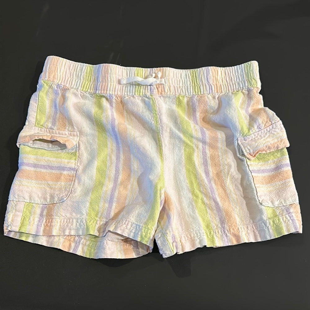 Wonder Nation Linen Blend Multicolor Striped Shorts